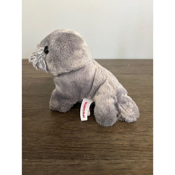 Aurora Baby Gray Seal Pup Plush - Picture 2 of 5